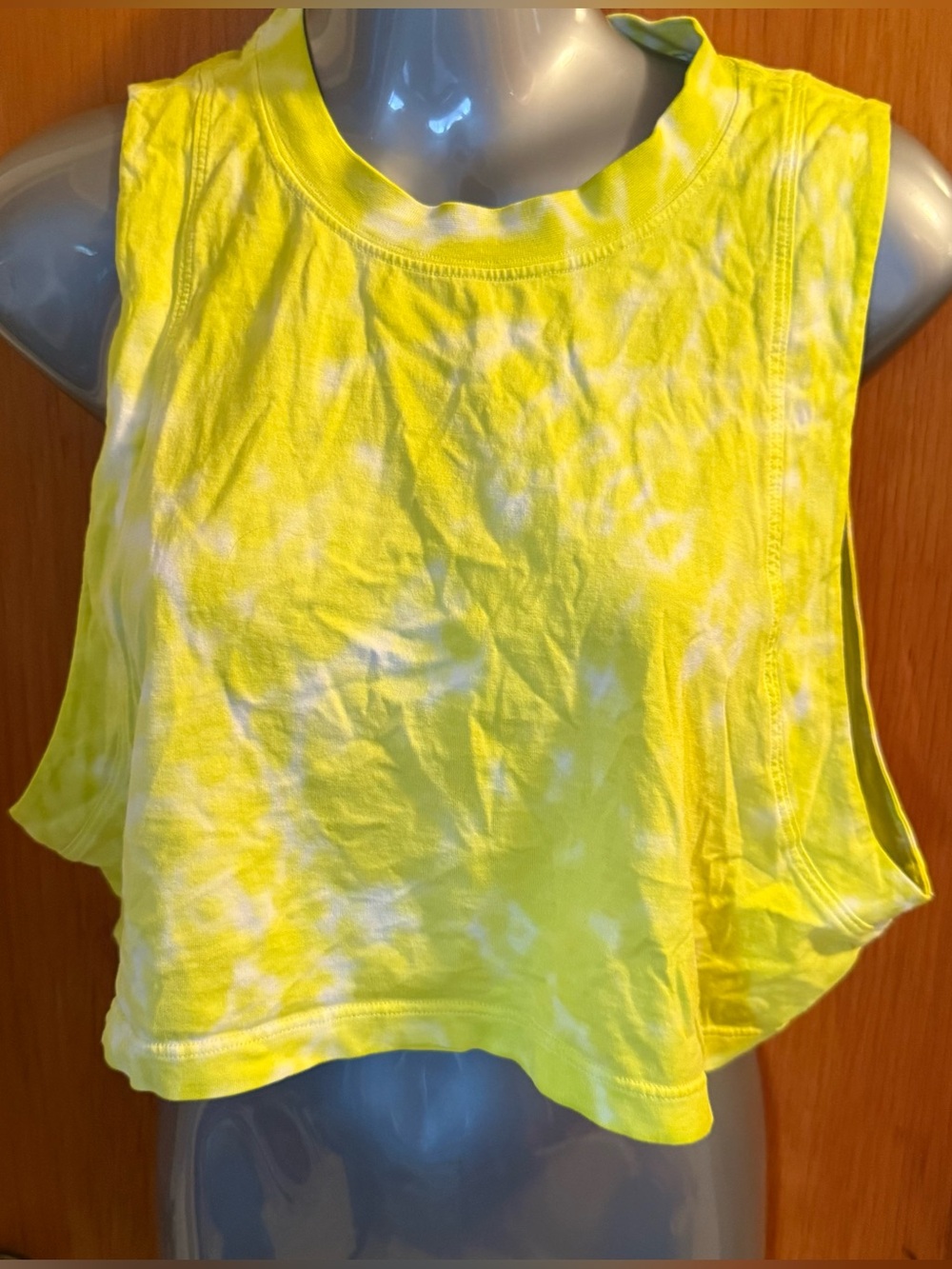 All Yours Cropped Tank in Yellow TieDye